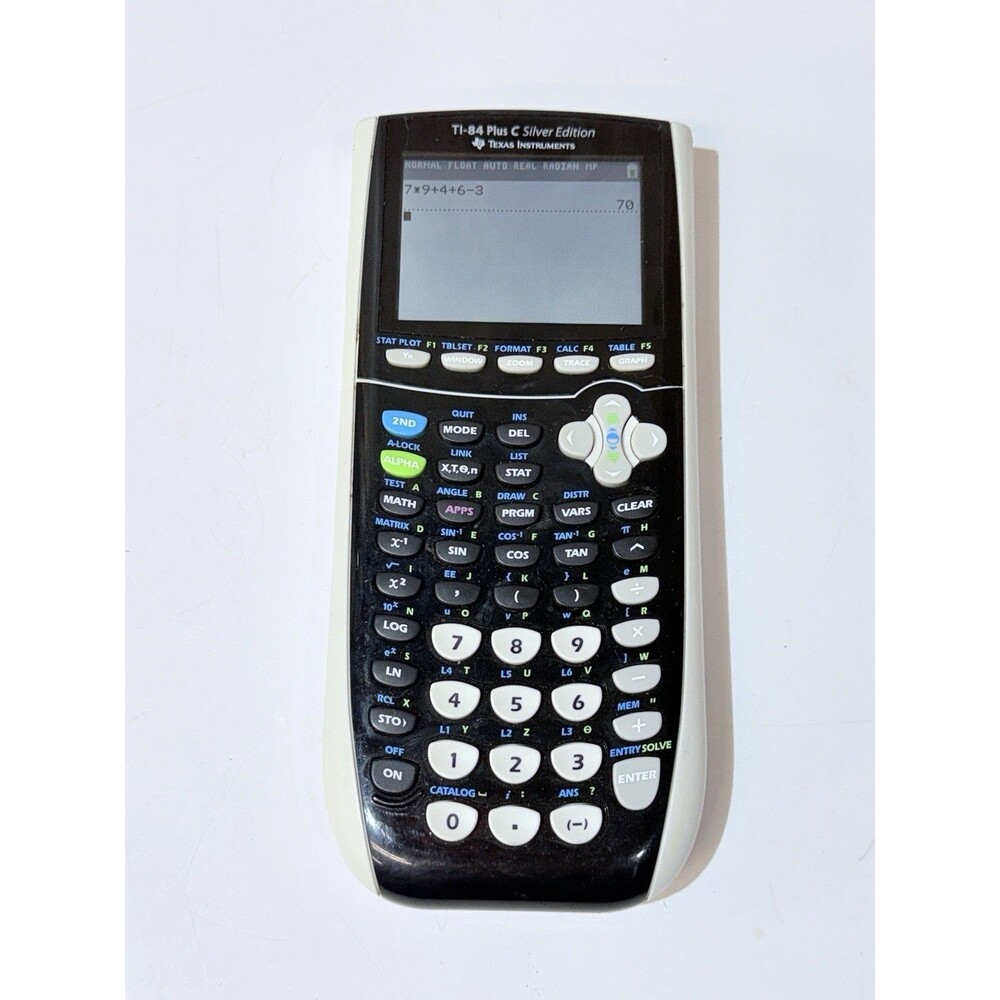 TI-84 Plus C Silver Edition Graphing Calculator Texas Instruments No Cover Works